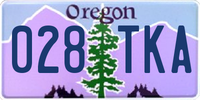 OR license plate 028TKA