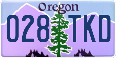 OR license plate 028TKD
