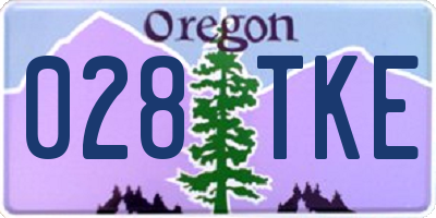 OR license plate 028TKE