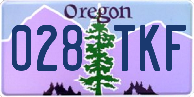OR license plate 028TKF