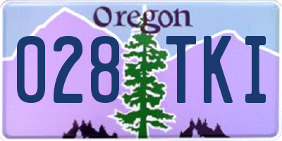 OR license plate 028TKI