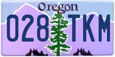 OR license plate 028TKM