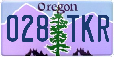 OR license plate 028TKR