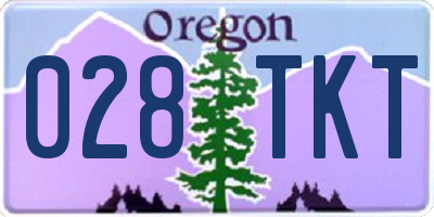 OR license plate 028TKT