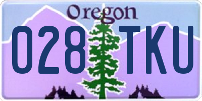 OR license plate 028TKU