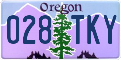 OR license plate 028TKY
