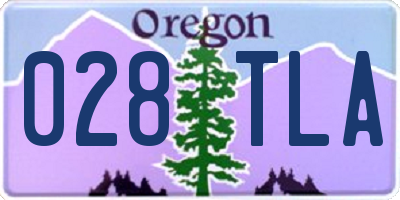 OR license plate 028TLA