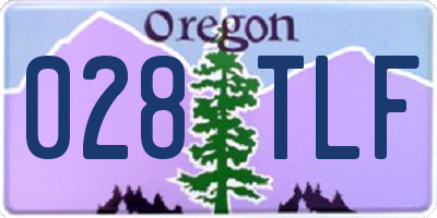 OR license plate 028TLF