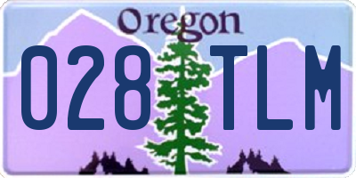 OR license plate 028TLM