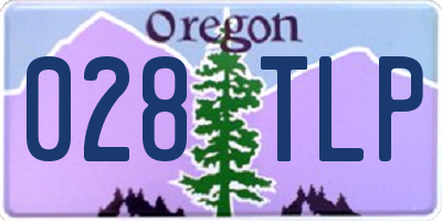 OR license plate 028TLP