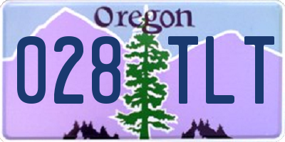 OR license plate 028TLT
