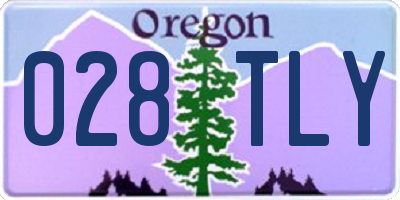 OR license plate 028TLY