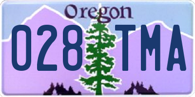 OR license plate 028TMA