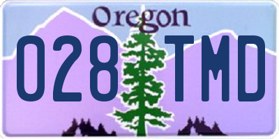 OR license plate 028TMD