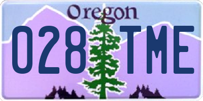 OR license plate 028TME