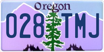 OR license plate 028TMJ