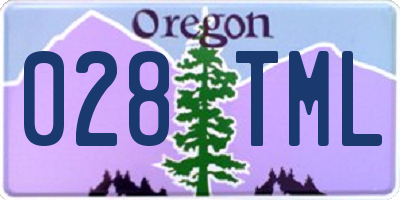 OR license plate 028TML