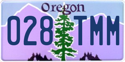 OR license plate 028TMM