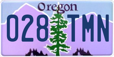 OR license plate 028TMN