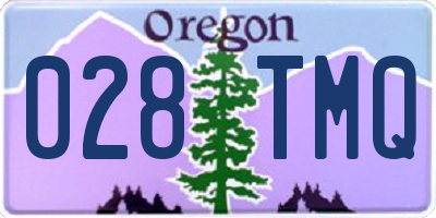 OR license plate 028TMQ