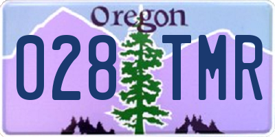 OR license plate 028TMR