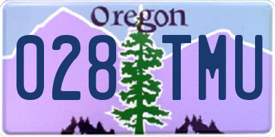 OR license plate 028TMU