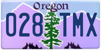 OR license plate 028TMX