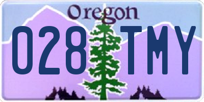 OR license plate 028TMY