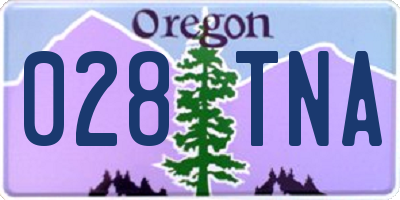 OR license plate 028TNA