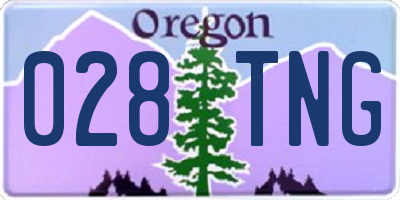 OR license plate 028TNG