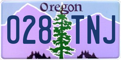 OR license plate 028TNJ