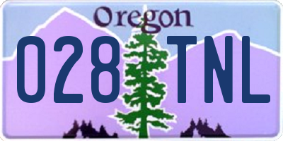 OR license plate 028TNL