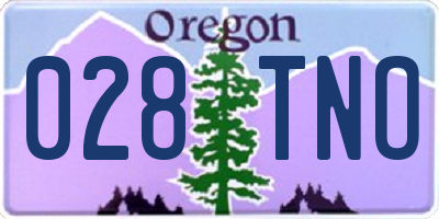 OR license plate 028TNO