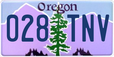 OR license plate 028TNV