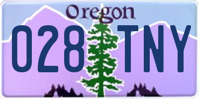 OR license plate 028TNY