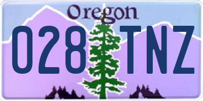 OR license plate 028TNZ