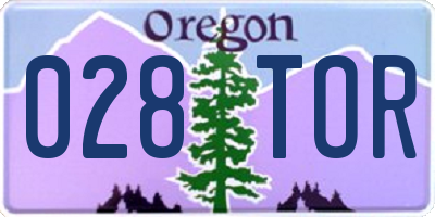OR license plate 028TOR