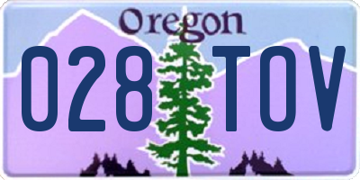 OR license plate 028TOV