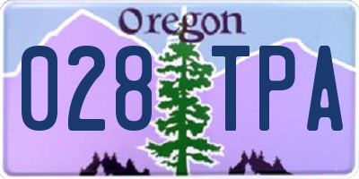 OR license plate 028TPA