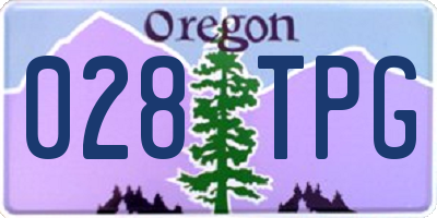 OR license plate 028TPG