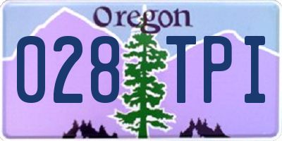 OR license plate 028TPI