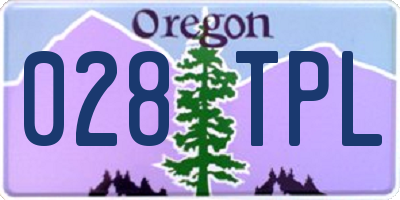 OR license plate 028TPL