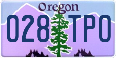 OR license plate 028TPO