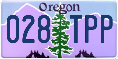 OR license plate 028TPP