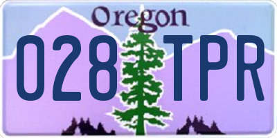 OR license plate 028TPR