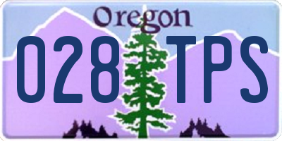 OR license plate 028TPS