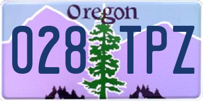 OR license plate 028TPZ