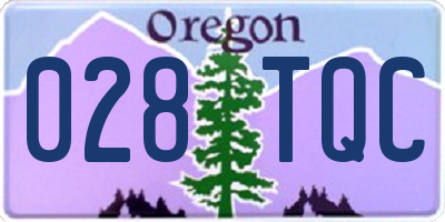 OR license plate 028TQC