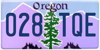 OR license plate 028TQE