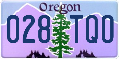 OR license plate 028TQO